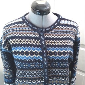 Dressbarn Woman Blue Woven  Cardigan  Size 3X
